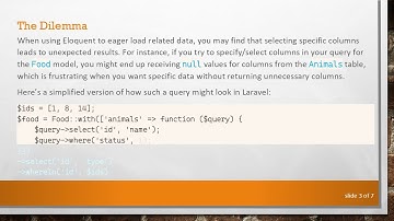 How to Select Specific Columns with Eloquent While Eager Loading in Laravel