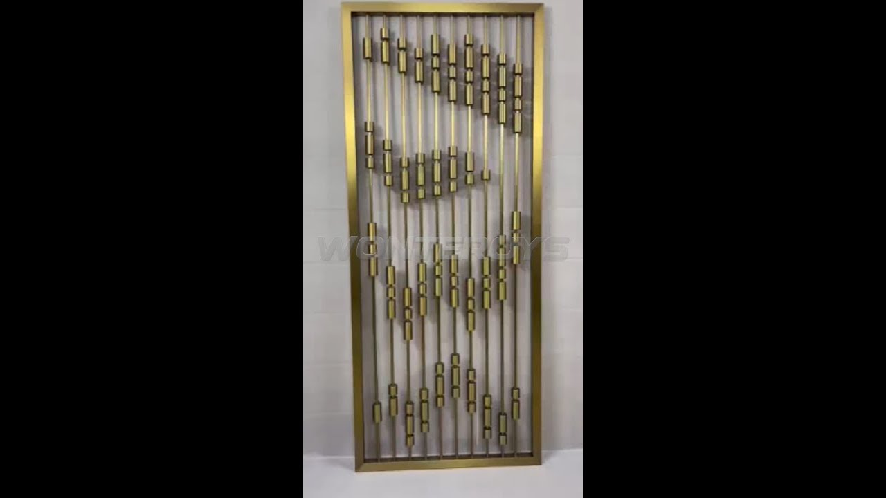 ✨ Golden Stainless Steel Room Divider!