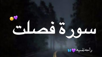 سورة فصلت اسلام صبحى / راحه نفسيه 💜🦋