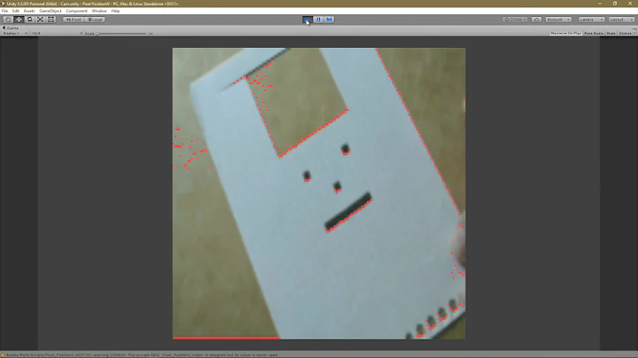 Edge recognition Augmented Reality for Unity Testing