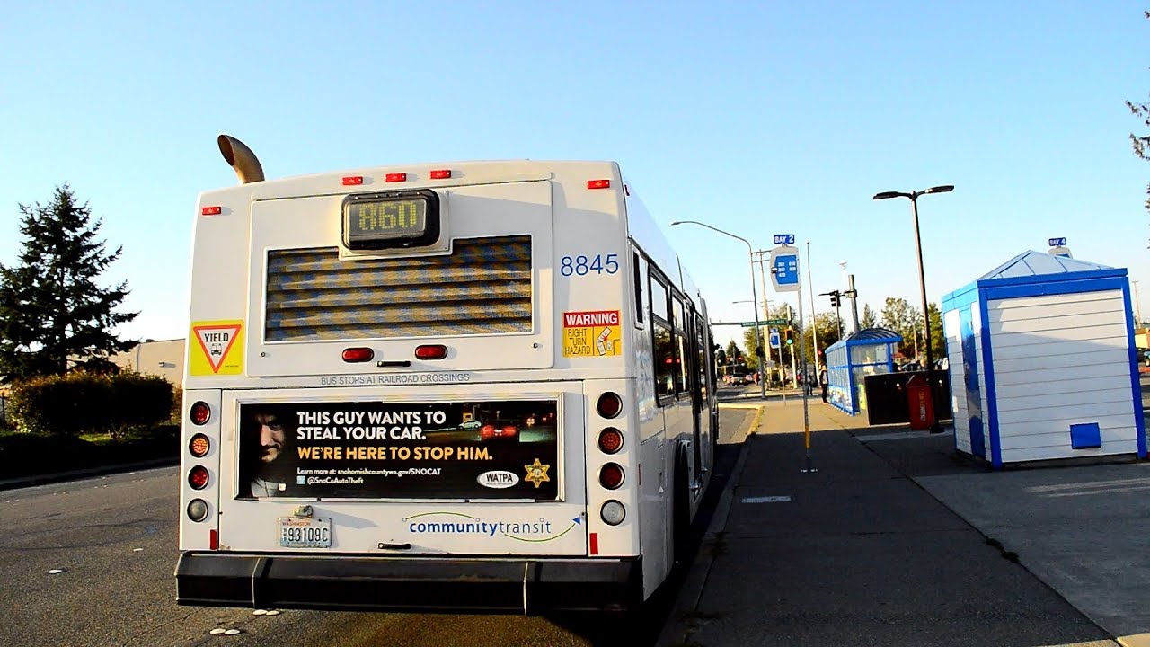 Community Transit 1998 New Flyer D60LF 8843 On The 860 @ Mariner