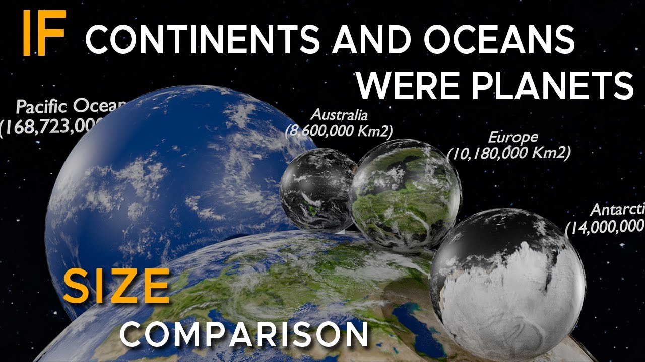 If Continents and Oceans Were Planets: Comparing Surface Areas