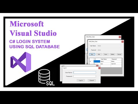 How to create a login system in Visual Studio with a local SQL Database | C# Sinhala