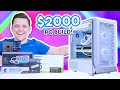 Best $2000 Gaming PC Build 2023! 😄 [All-White PC Build Guide w/ 1440p Benchmarks!]
