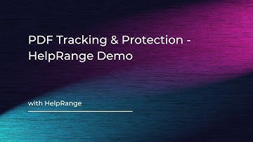 PDF Tracking & Protection - HelpRange Demo