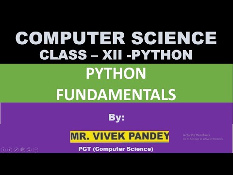 CLASS XII COMPUTER SCIENCE PYTHON FUNDAMENTALS PART 04