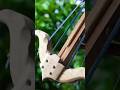 DIY Wooden & Bamboo Crossbow Creation Test #crafting #shorts #bamboo #slingshot