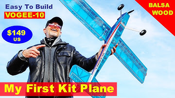 My First Balsa Wood RC Plane Kit - VOGEE 10 - Review