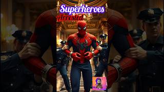 Superheroes Arrested by Police #avengers #shorts #marvel #trending #aishort #shortsfeed