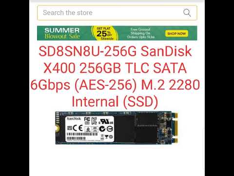 SD8SN8U-256G SanDisk X400 256GB TLC SATA 6Gbps (AES-256) M.2 2280 Internal Solid State Drive (SSD)