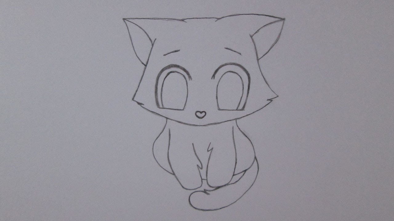 COMO DESENHAR UM GATINHO FOFO KAWAII FÁCIL 😻❤️ 