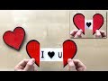 Herz basteln mit Papier zum aufklappen mit Botschaft ❤ Geschenk selber machen zum Valentinstag