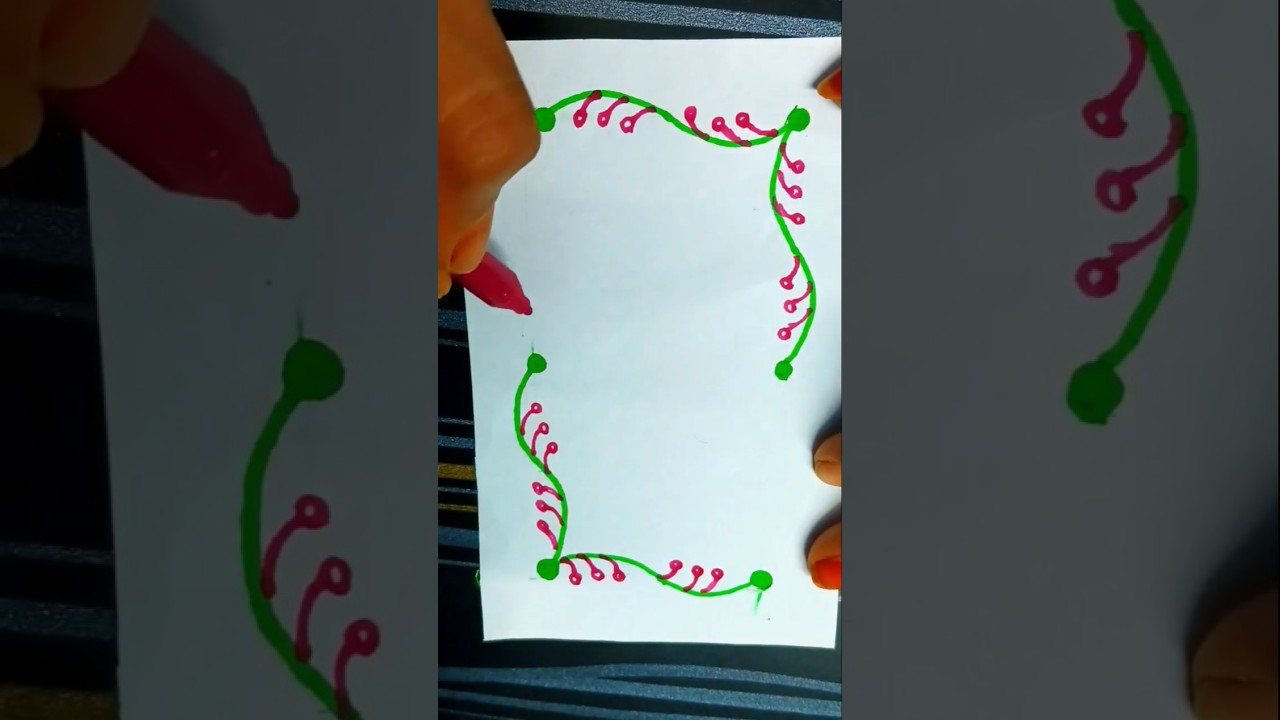 Border design ideas #howtomakesimple #shorts #shortsfeed #borderdesigns #short #ytshorts #easy #yt