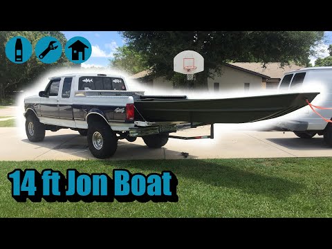 Who needs a boat trailer anyways... JON BOAT + TRUCK BED