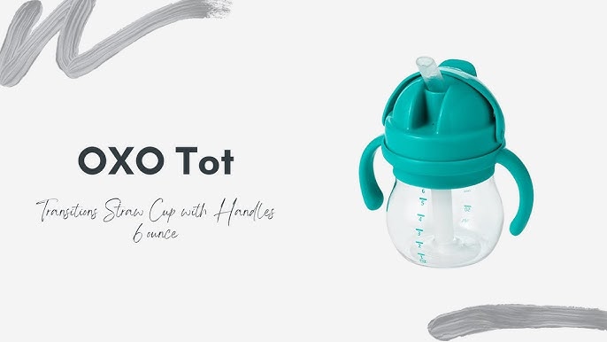  OXO Tot Transitions Straw Cup, 9 oz, Teal, Pack of 2 : Baby