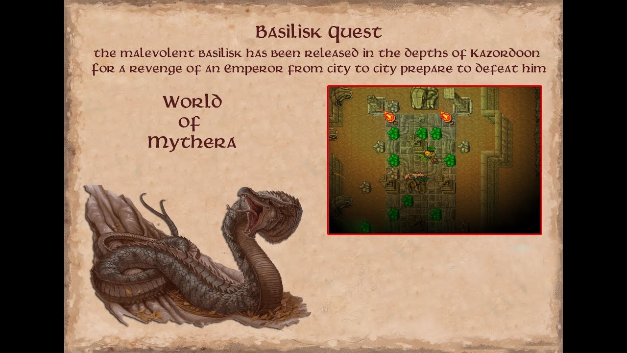 Mythera Server Basilisk Quest Guia. YouTube