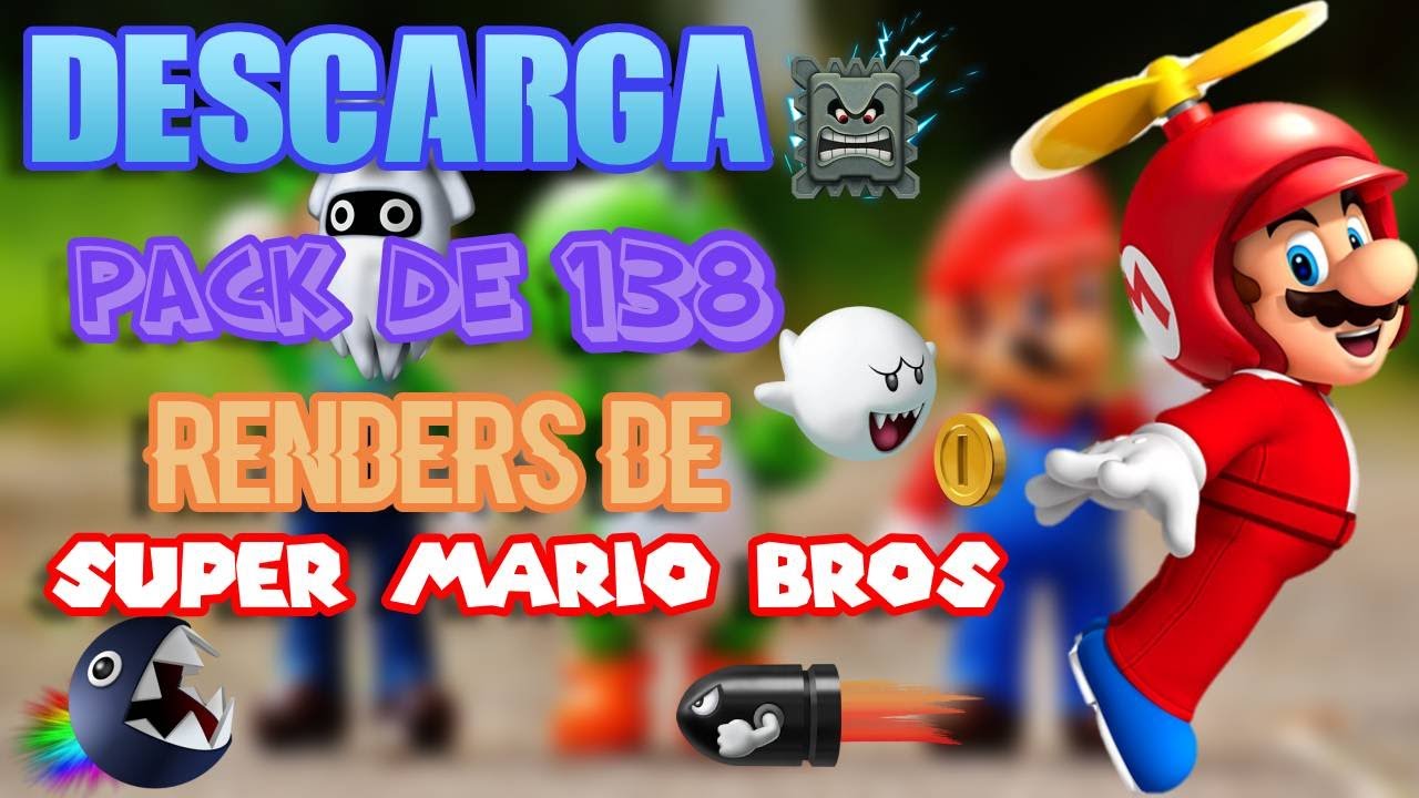 CONSIGUE YA Pack de 138 Renders de SUPER MARIO BROS!! (Android y Pc