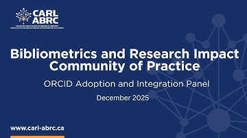 ORCID Adoption and Integration Panel: Maximizing Research Impact