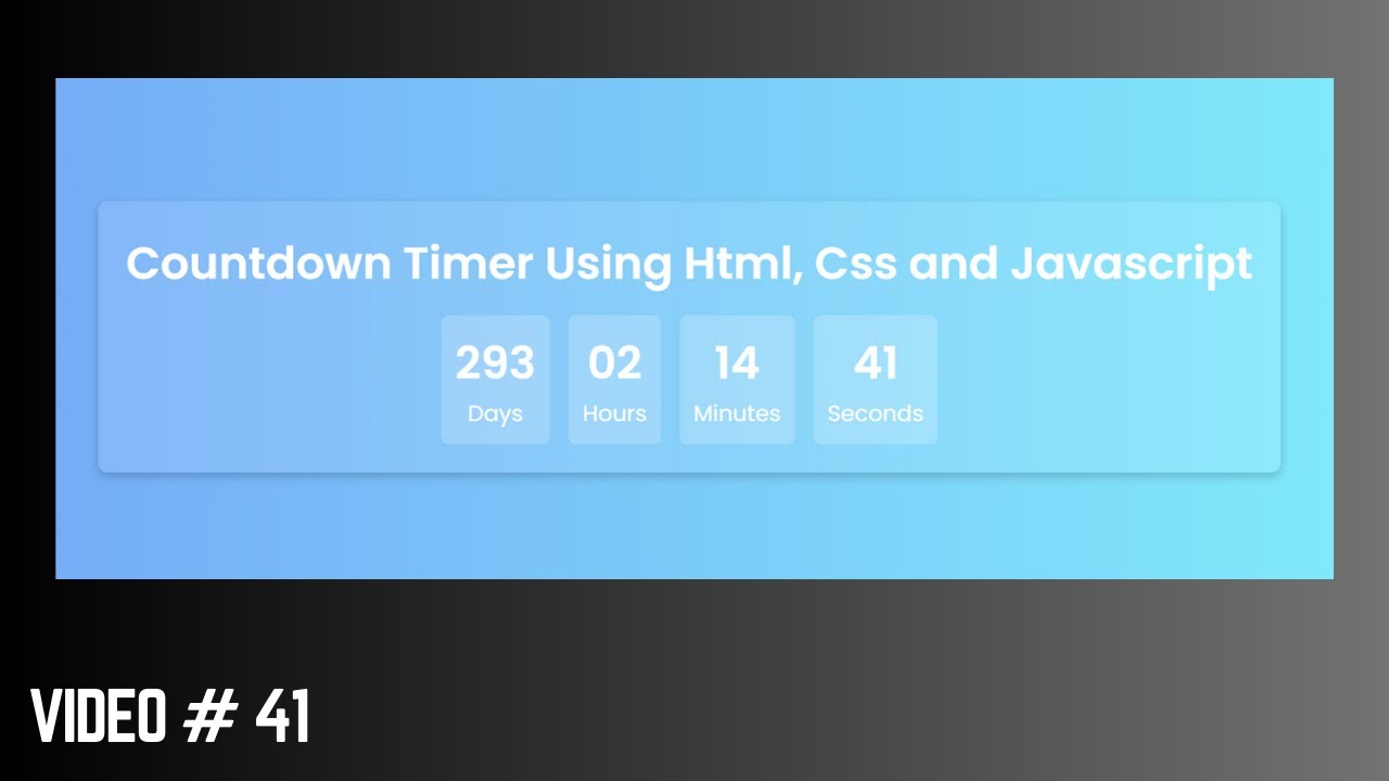 Responsive Countdown Timer using HTML, CSS & JavaScript ⏳ | Easy ...