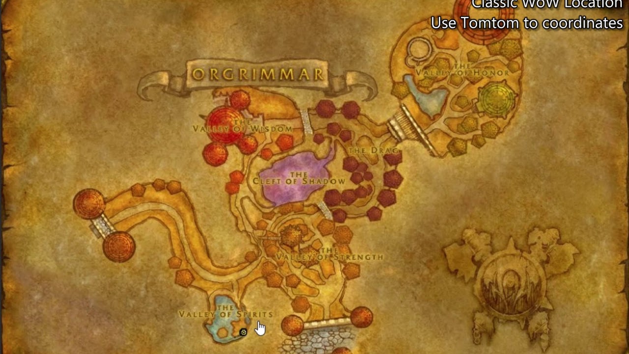 Orgrimmar portal trainer location classic wow youtube