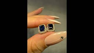 Кианит , Бриллианты9700Рразмер Серег 11Х9Мм