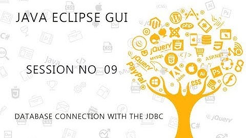 JAVA ECLIPSE GUI TUTORIAL   9   DATABASE CONNECTION WITH THE JDBC