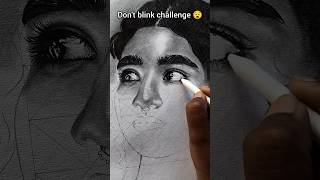 Don't blink challenge 👀 Realistic pencil portrait drawing ✏️!! #portrait #pencildrawing #shorts