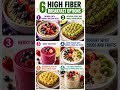 Start your morning with these 6 high fiber breakfast options #healthyfood #healthtips