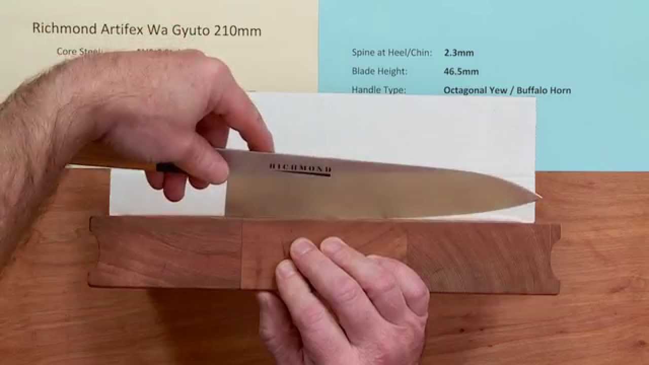 Richmond Artifex Wa Gyuto 210mm Quick Look 30P YouTube