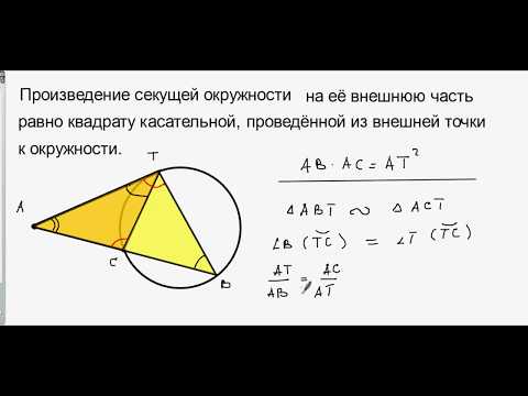 Свойство секущей окружности из внешней точки.