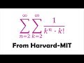 Double Summation from Harvard-MIT Math Tournament (HMMT)