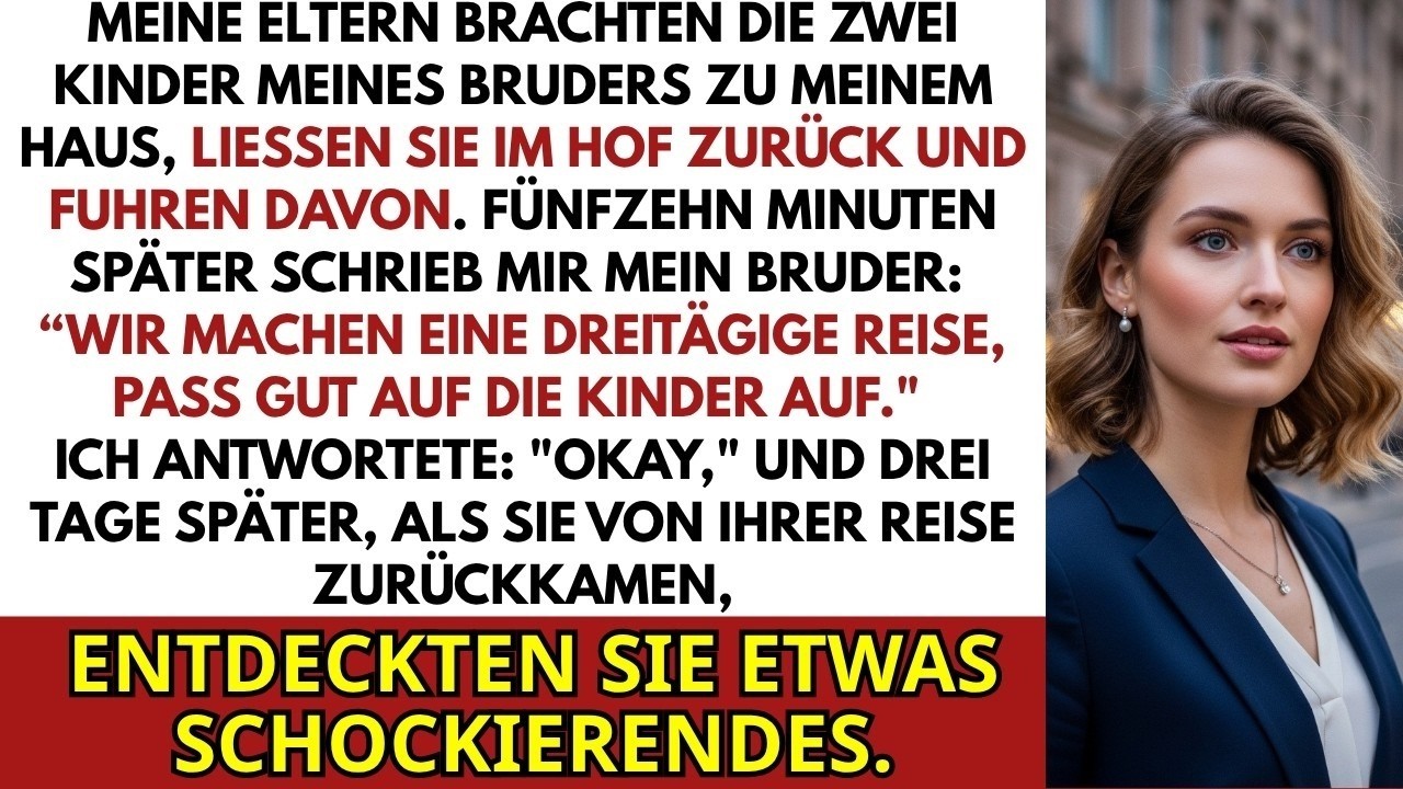 Mitten in meiner Teams-Besprechung schrillte die Gegensprechanlage. Ich schaltete stumm, sah aufs Handy und erstarrte. Vor meiner Tür: Lennard, 4, und Valerie, 2. Zwei Koffer, eine Wickeltasche....