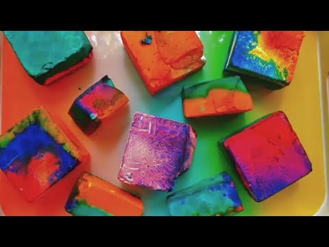 Dusty crispy dyed chalks 🟦🟪🟨/ASMR Edits/Gym Chalk Edit/crispy dyed ...