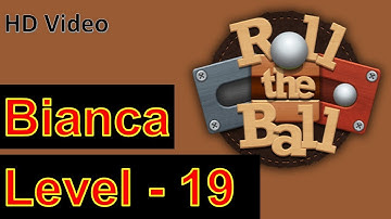 How to Play Roll the Ball Slide Puzzle Bianca Level 19 with 3 Stars Walkthrough