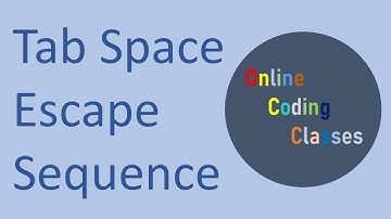 Tab Space Escape Sequence In C++