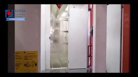 automatic loading and unloading for power and free conveyor powder coating line