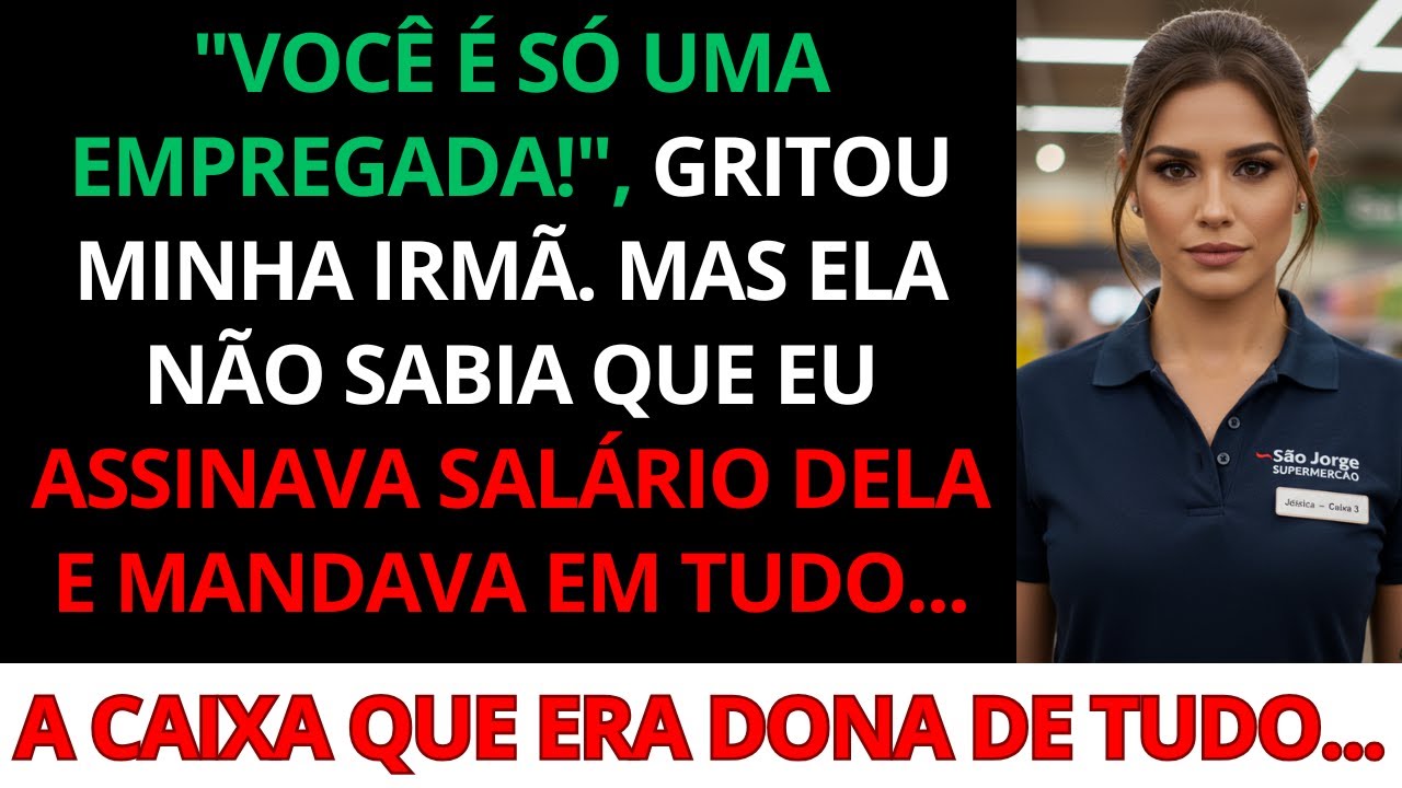 Minha irmã riu do meu uniforme de caixa… até descobrir que sou dona do supermercado.