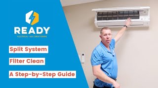High Wall Split System Air Conditioner Filter Clean - Step By Step Guide