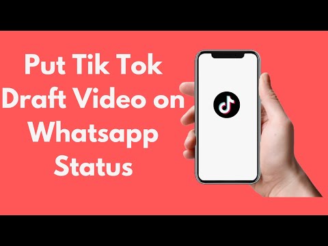 Learn how to put tik tok draft video on whatsapp status