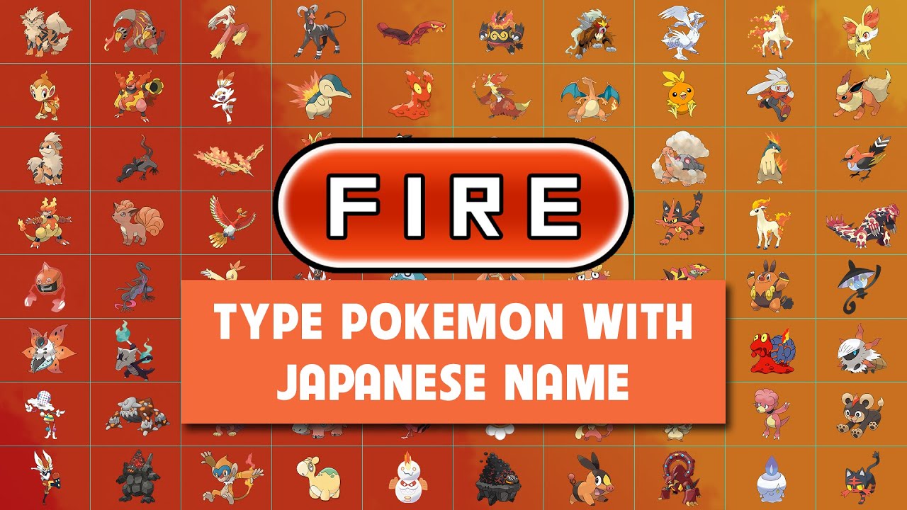 all fire pokemon with names