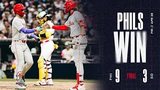 Phillies vs. Padres Game Highlights (4/26/24) | MLB Highlights