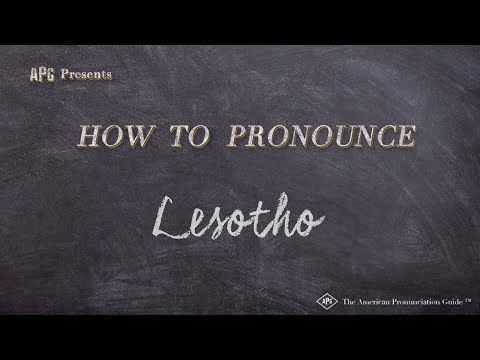 Video: Cum pronunți Lesotho?