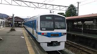 秩父鉄道 急行型(元西武101系)電車6000系 長瀞駅到着