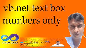 vb net text box numbers only - SGL Computer Solution