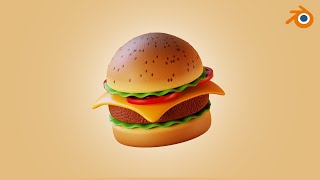 картинка: 🍔Красивый бургер в Blender за 30 минут!