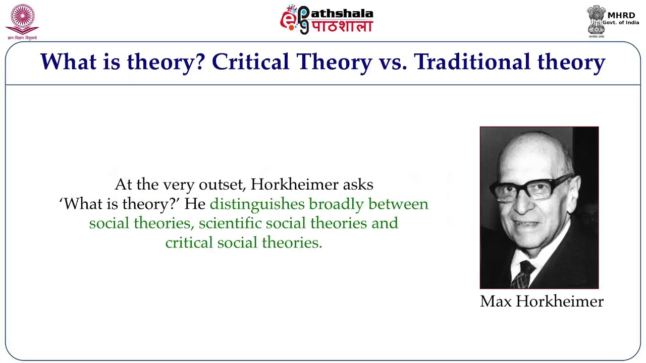 Critical theory: The Frankfurt school contributions of Max Horkheimer -  YouTube