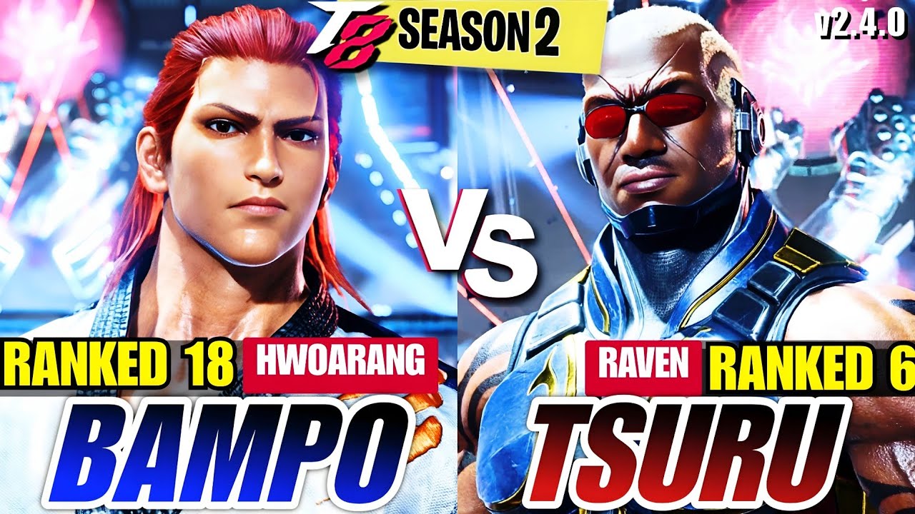 T8 | Bampo (Hwoarang) vs Tsurugashima (Raven) | Tekken 8 High Level Matches