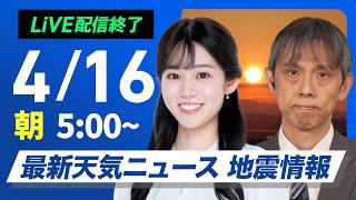 ウェザーニュースの配信のサムネイル画像