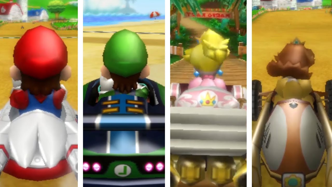Mario Kart Wii Mirror - All Giant Characters Losing Animations in VS Races (Karts)
