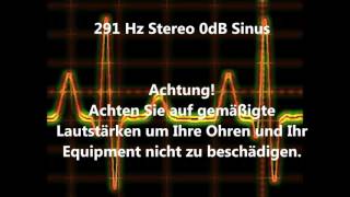 291 Hz Sinus Sound Test 0dB Stereo Beeper Wave Sound